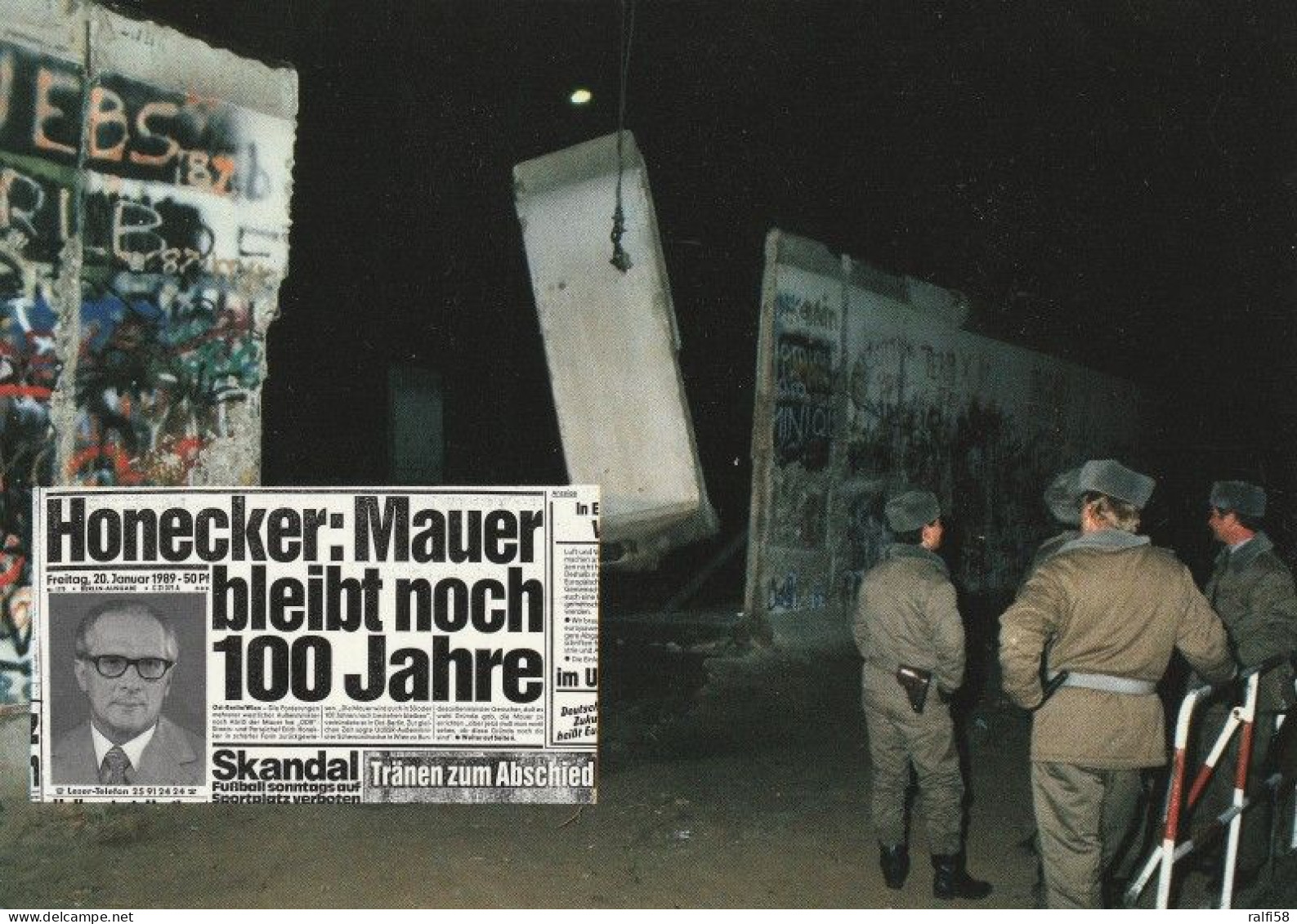 1 AK Germany / Berlin * Abriß Der Mauer Nach Dem 9. November 1989 * - Berliner Mauer