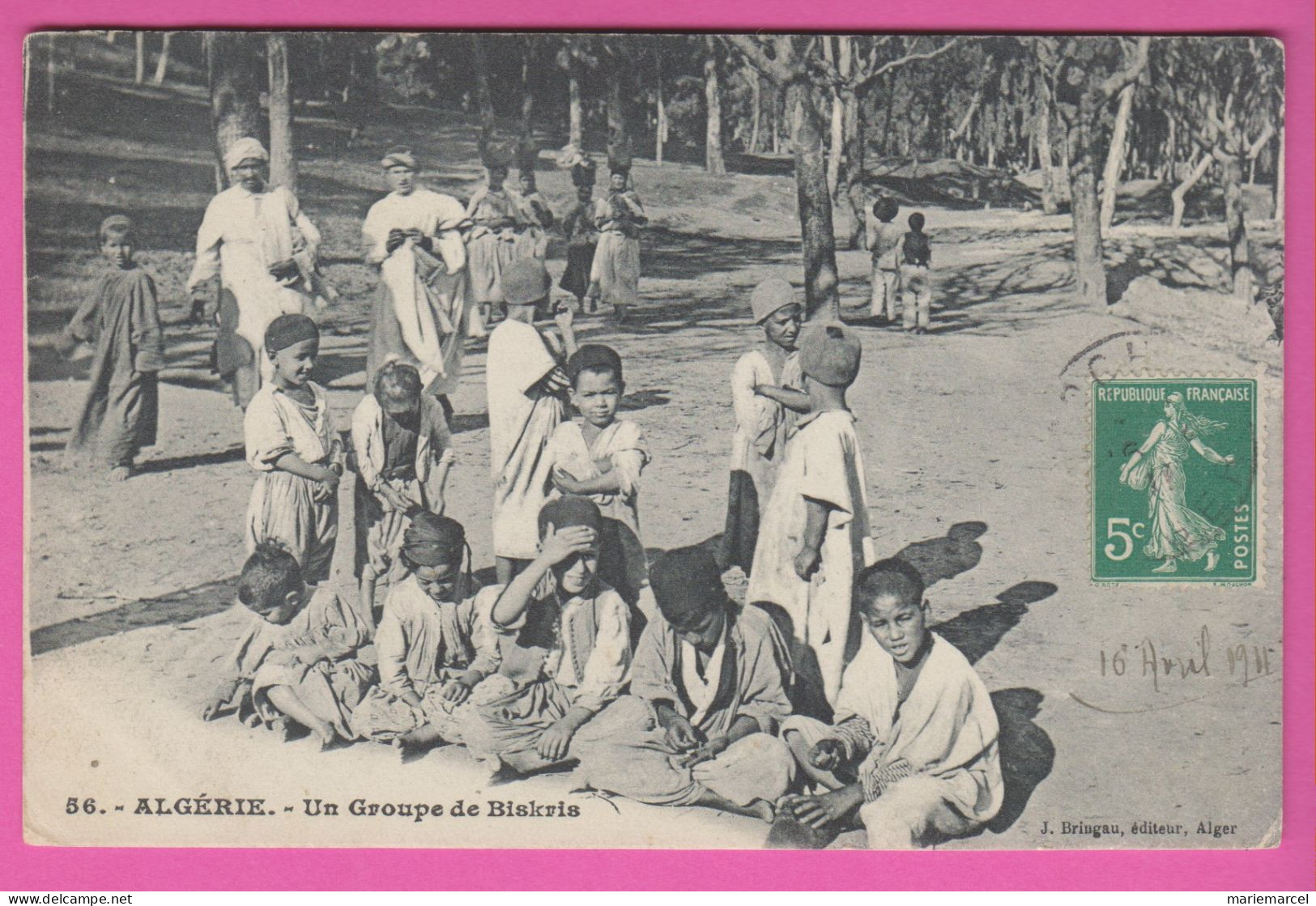 ALGÉRIE - UN GROUPE DE BISKRIS - Nombreux Enfants - Children