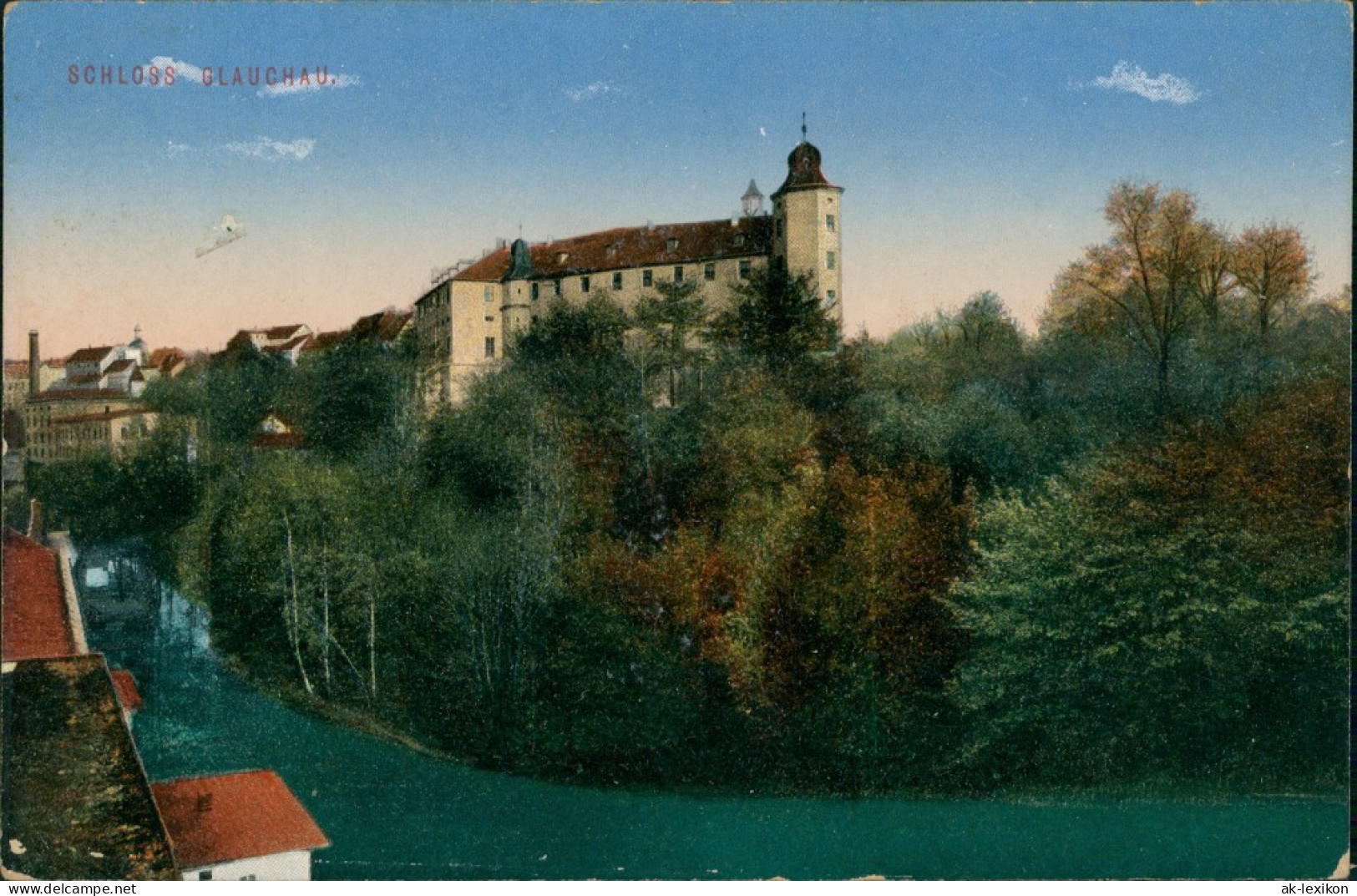 Ansichtskarte Glauchau Tal - Schloss 1915  - Glauchau