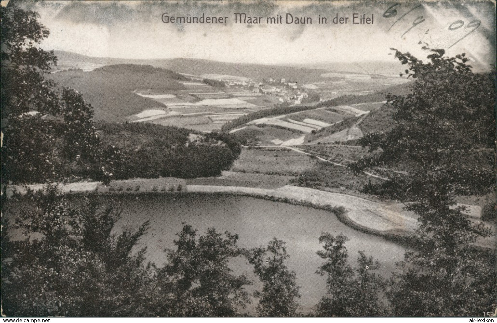 Ansichtskarte Daun Gemündener Maar Mit Stadt 1907  - Daun