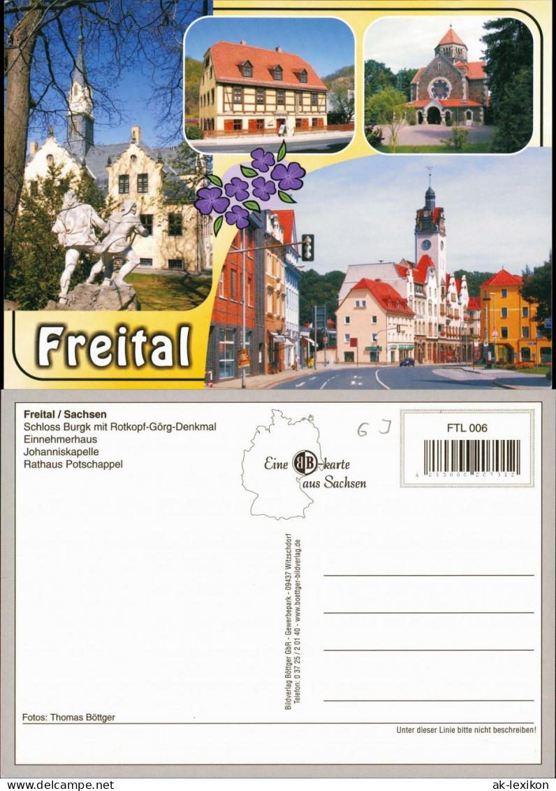 Burgk-Freital Mehrbildkarte Mit Schloss Burgk, Johanniskapelle, Rathaus 2000 - Freital