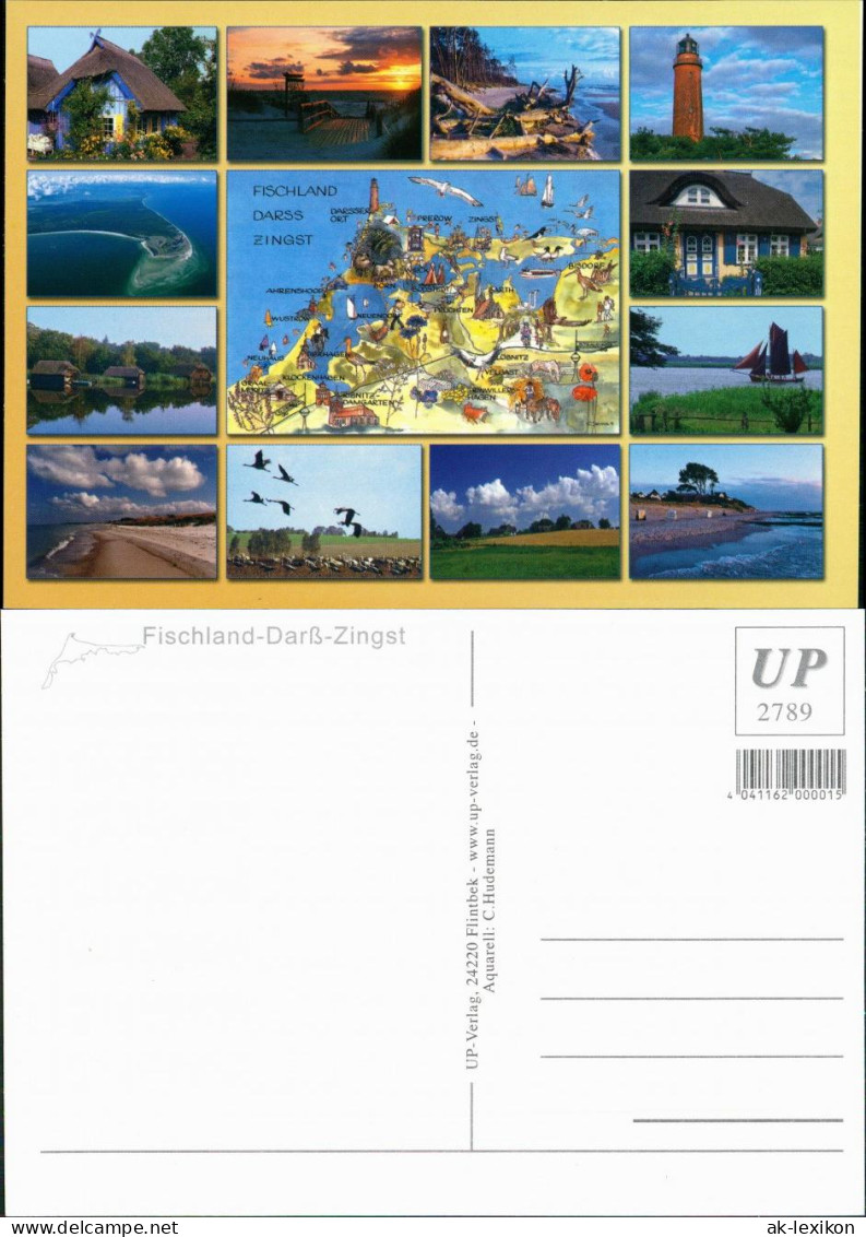 Ansichtskarte Zingst Ostsee, 12 Ortsansichten Und Umgebungskarte 1998 - Zingst