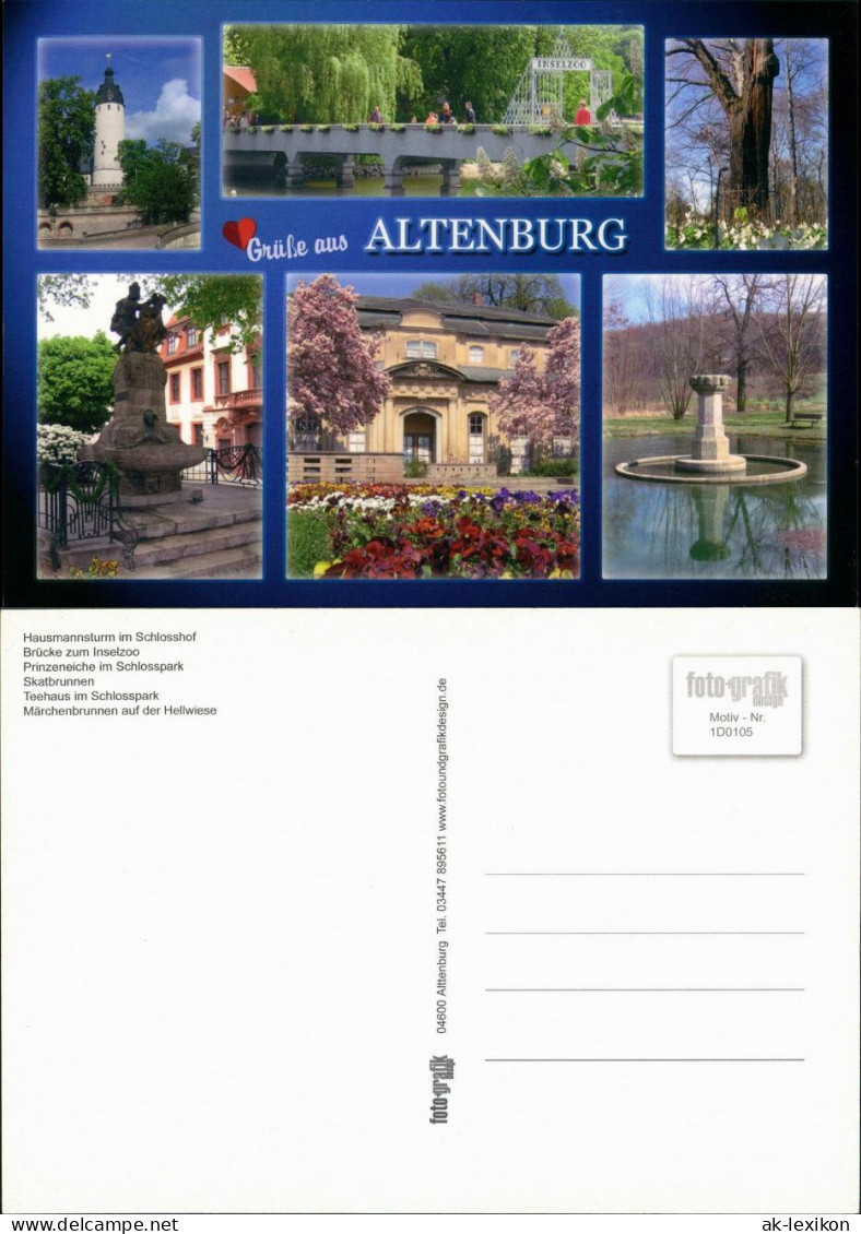 Altenburg Mehrbild-Gruss-AK Ua. Hausmannstrum, Brücke, Prinzeneiche,  2005 - Altenburg