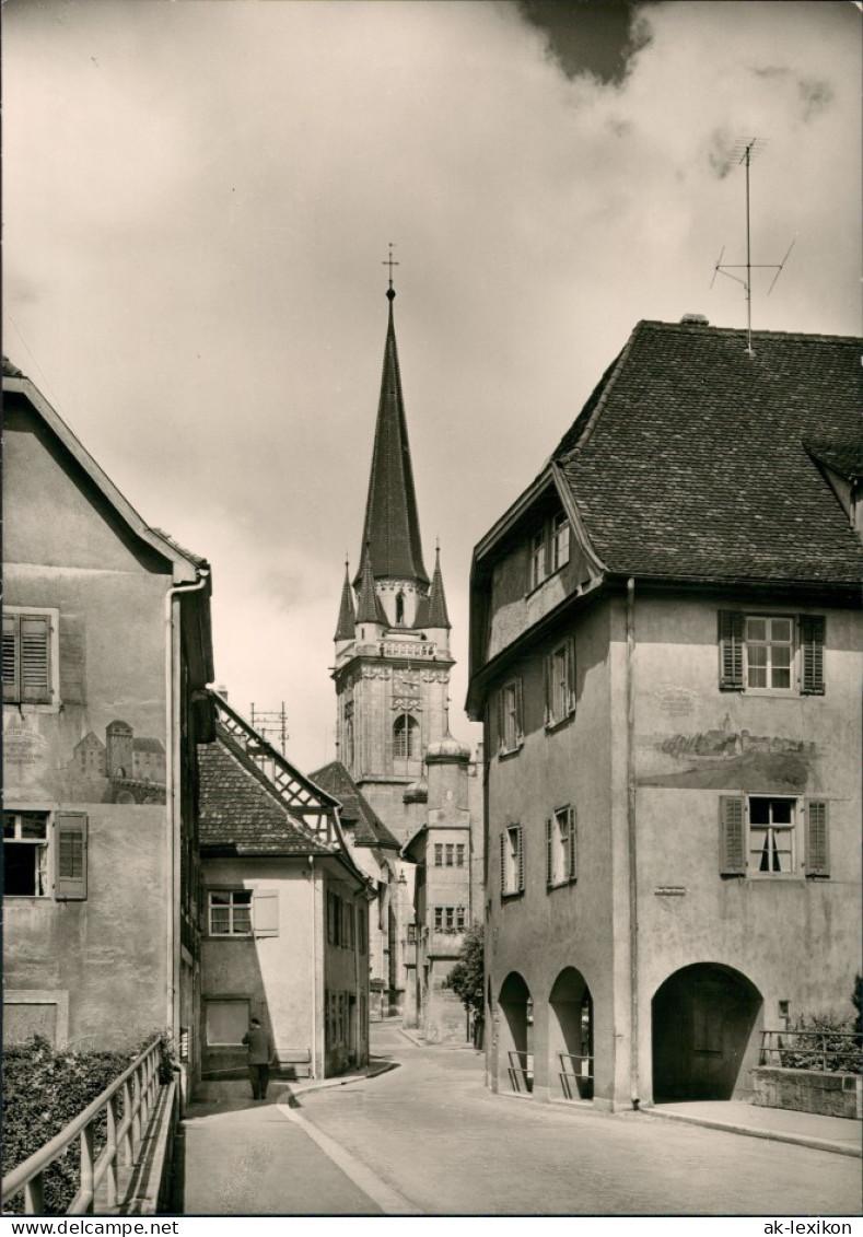 Radolfzell Am Bodensee Strassen Partie Am Obertor, Person Auf Gehweg 1965 - Radolfzell