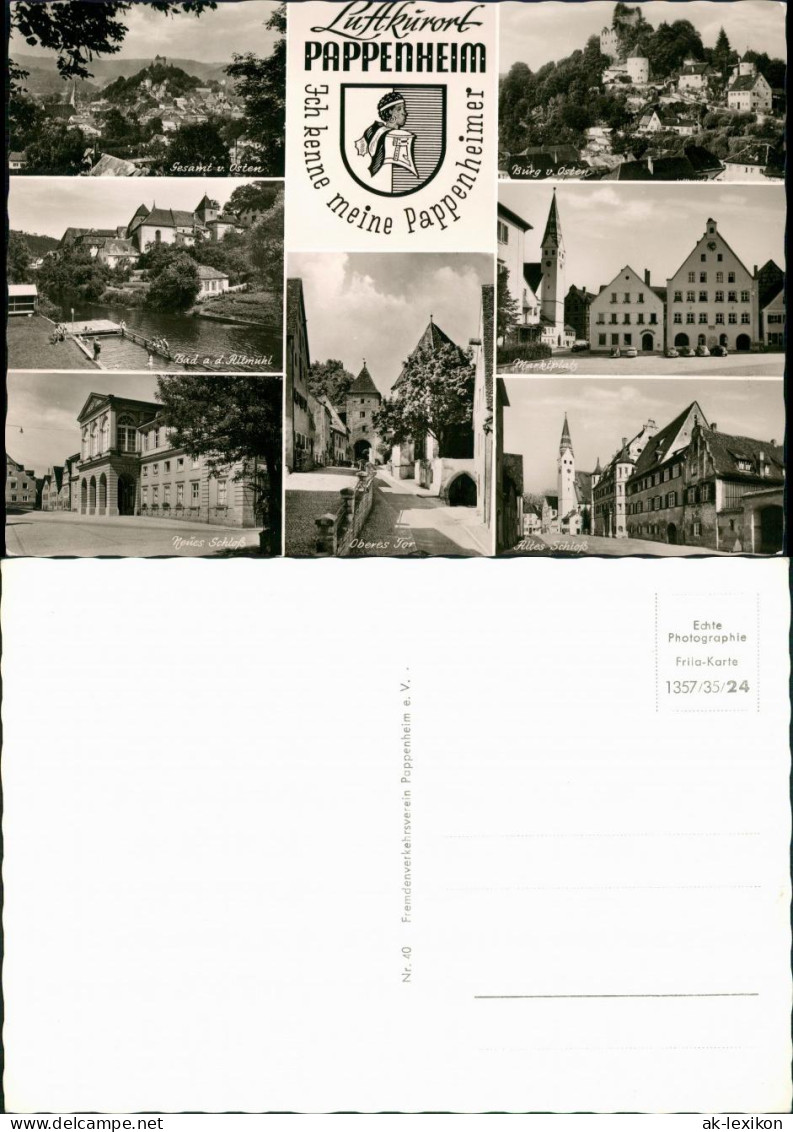 Pappenheim Mehrbild-AK Ua. Schloß, Oberes Tor, Marktplatz, Burg Uvm. 1960 - Pappenheim