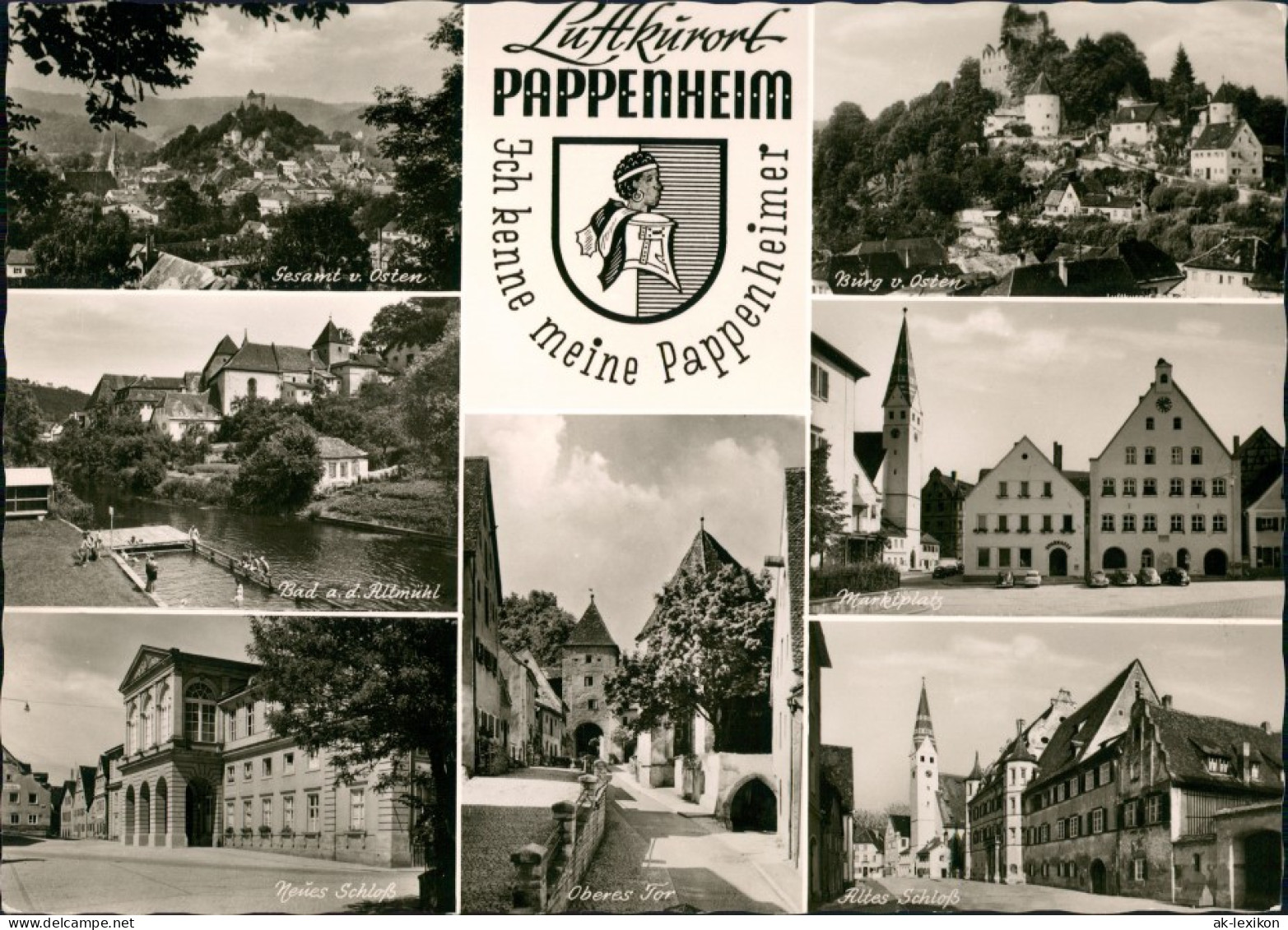 Pappenheim Mehrbild-AK Ua. Schloß, Oberes Tor, Marktplatz, Burg Uvm. 1960 - Pappenheim