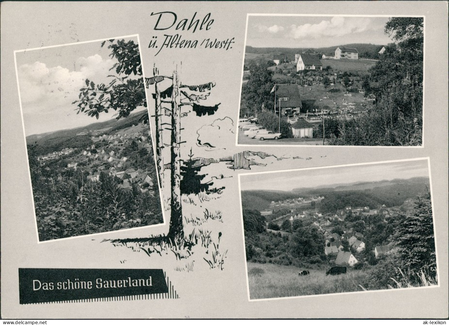 Dahle-Altena Panorama Ansichten Dahle Westfalen Sauerland Mehrbild-AK 1965 - Altena