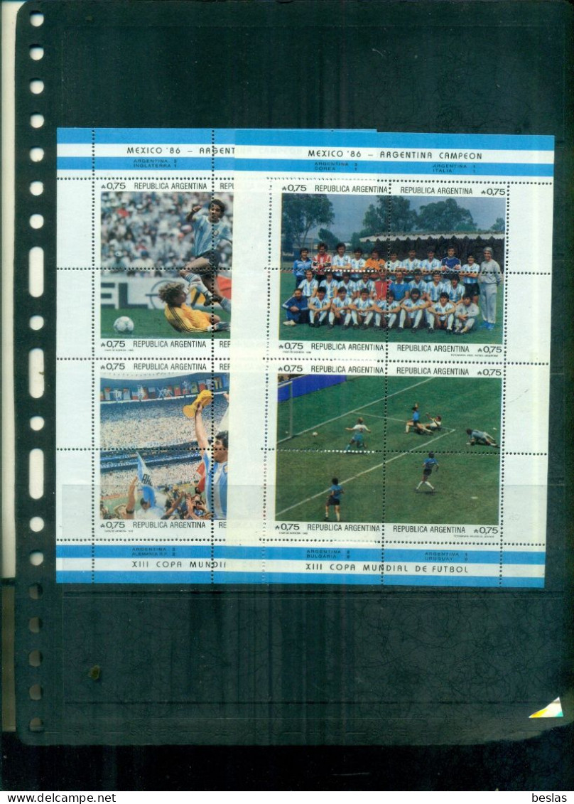 ARGENTINA ARGENTINA VAINQUEUR DU  CHAMPIONNAT DU MONDE DE FOOTBALL EN 1986  2 BF NEUFS A PARTIR DE 5 EUROS - Blocks & Sheetlets