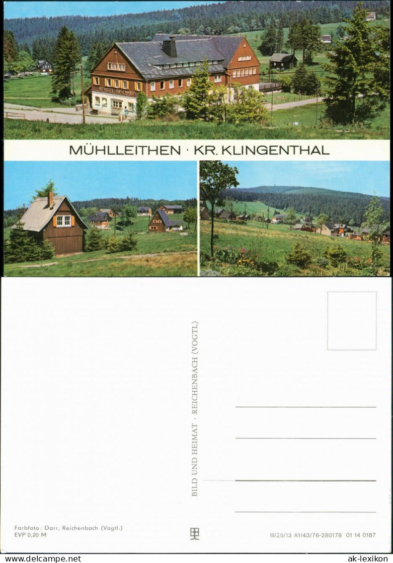 Ansichtskarte Mühlleithen-Klingenthal 3 Bild: Hotel Und Umland 1976 - Klingenthal