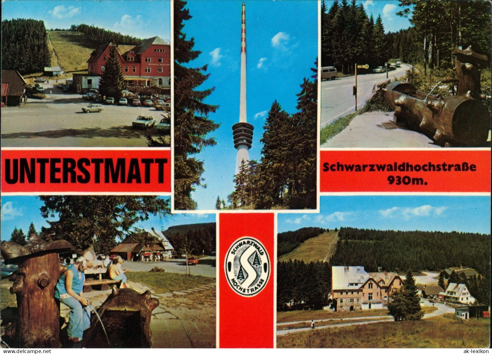 Ansichtskarte Unterstmatt-Bühl (Baden) MB: Straßen: Fernsehturm 1976 - Buehl