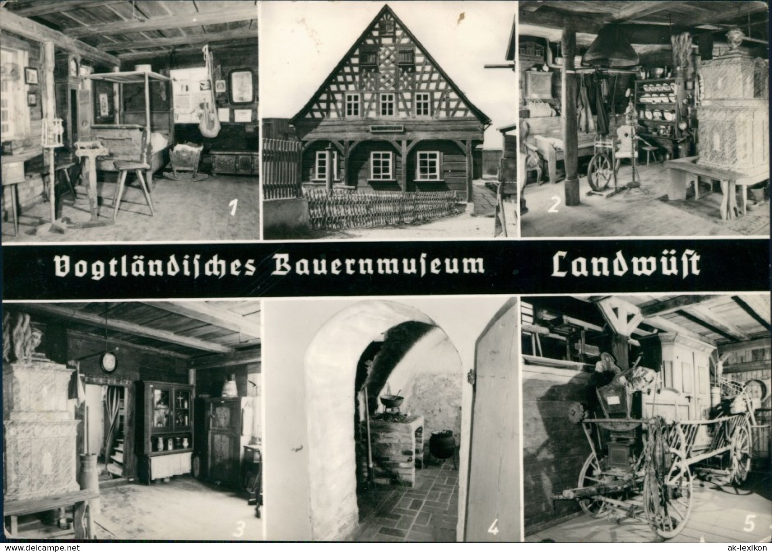 Landwüst-Markneukirchen Vogtländisches Bauernmuseum Innen  DDR Mehrbild-AK 1971 - Markneukirchen