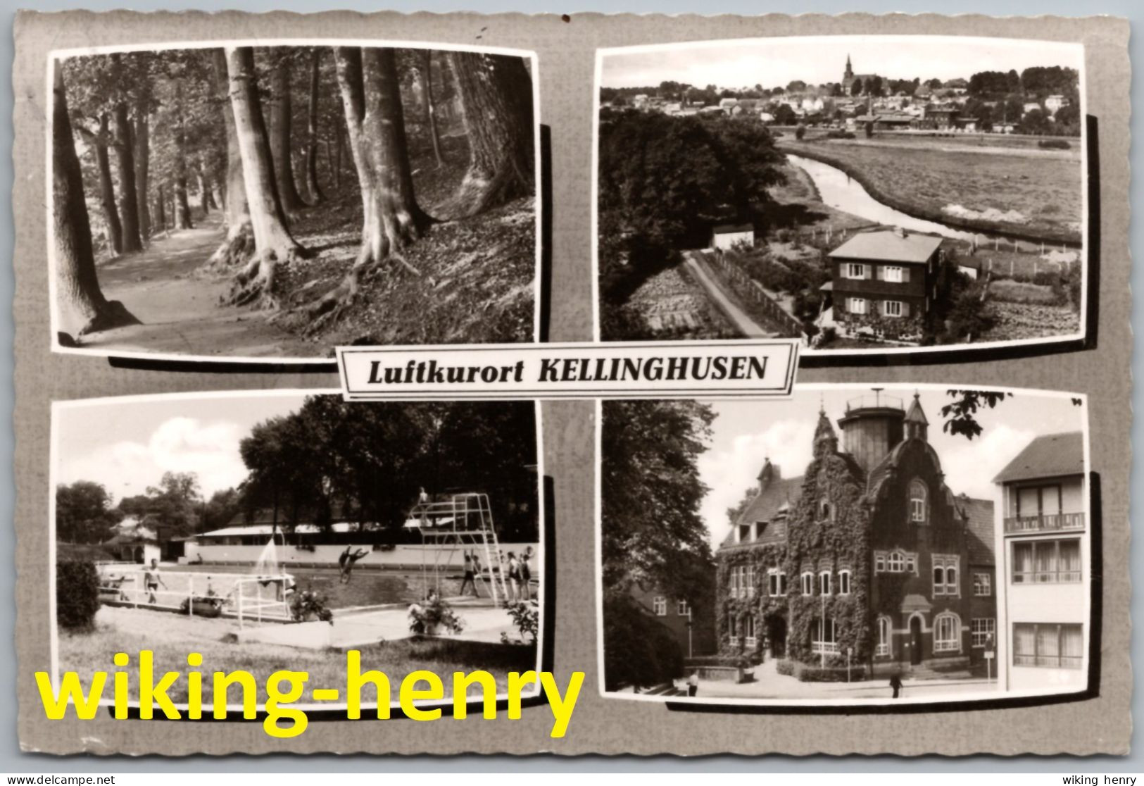 Kellinghusen - S/w Mehrbildkarte - Mit Schwimmbad - Kellinghusen