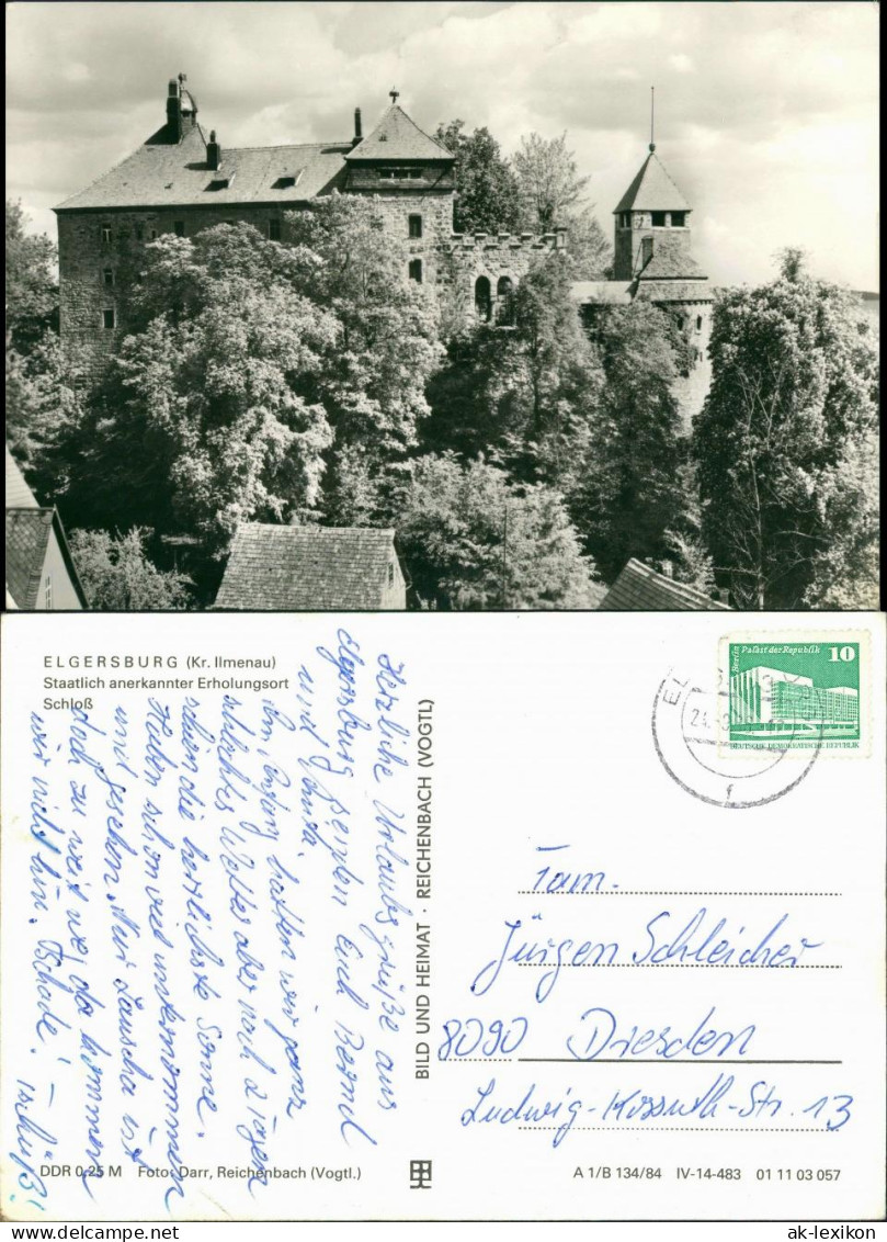 Ansichtskarte Elgersburg Schloss Elgersburg Gesamtansicht 1984 - Elgersburg
