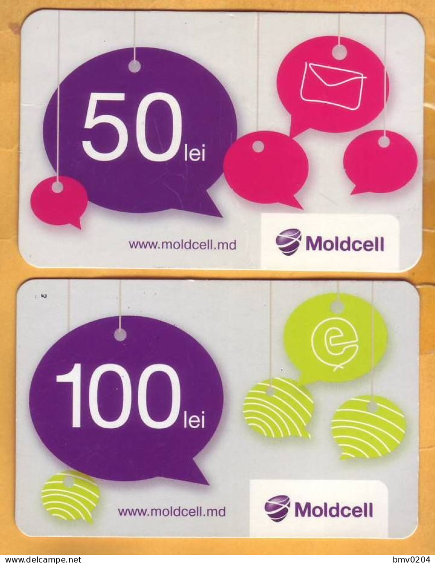 2005  Moldova Moldavie Moldau Used 50,100 Pulses Telephone 2 Cards - Moldavië