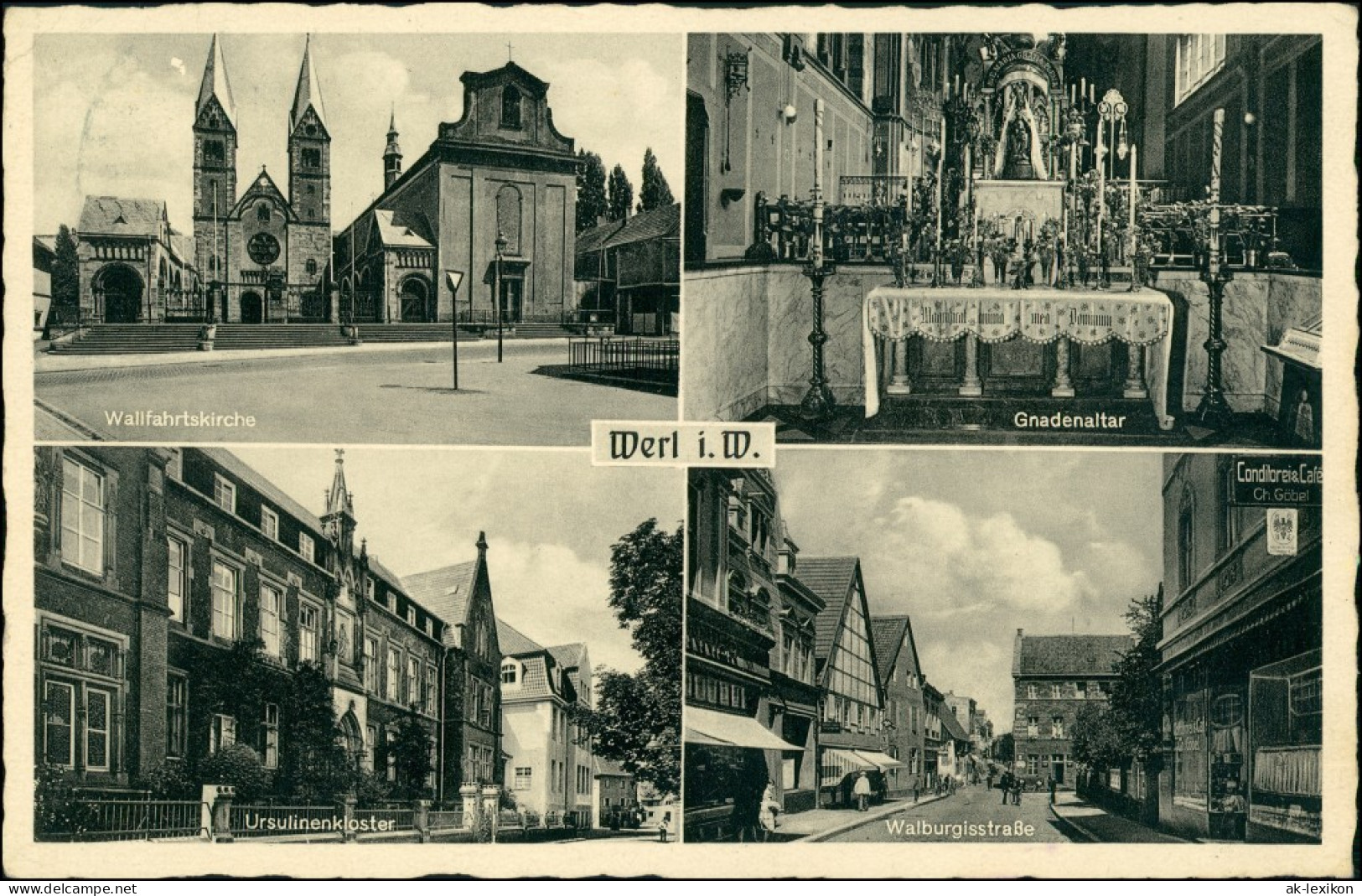 Ansichtskarte Werl (Westfalen) Kloster, Walburgisstraße 1950 - Werl