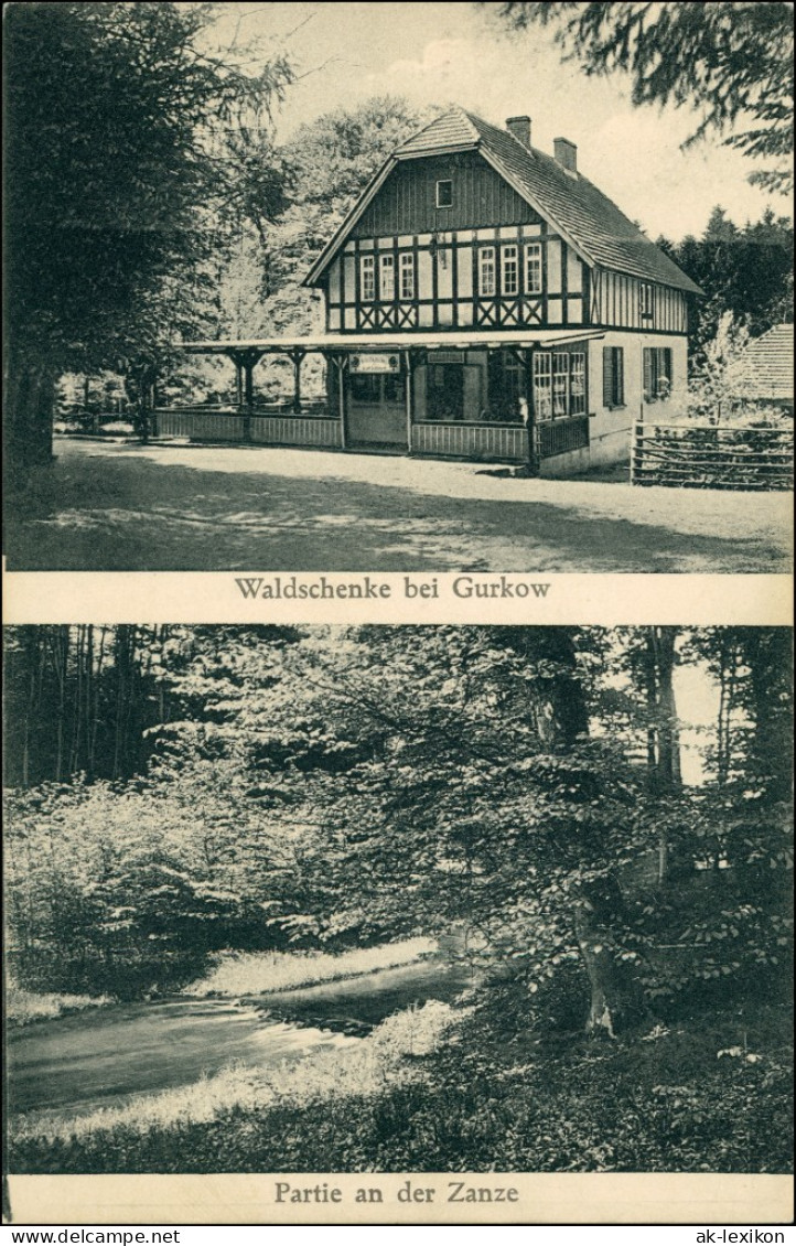 Postcard Gurkow Górki Notecki 2 Bild Waldschänke Umland 1929 - Neumark