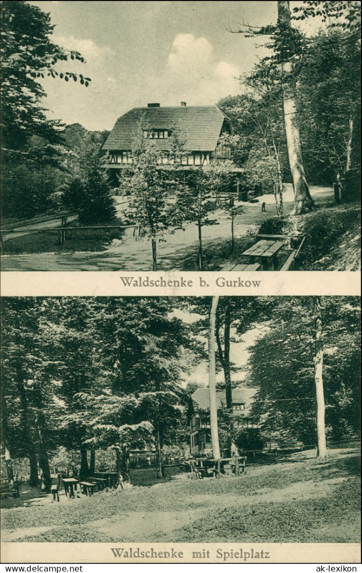 Postcard Gurkow Górki Notecki 2 Bild: Waldschenke 1929 - Neumark