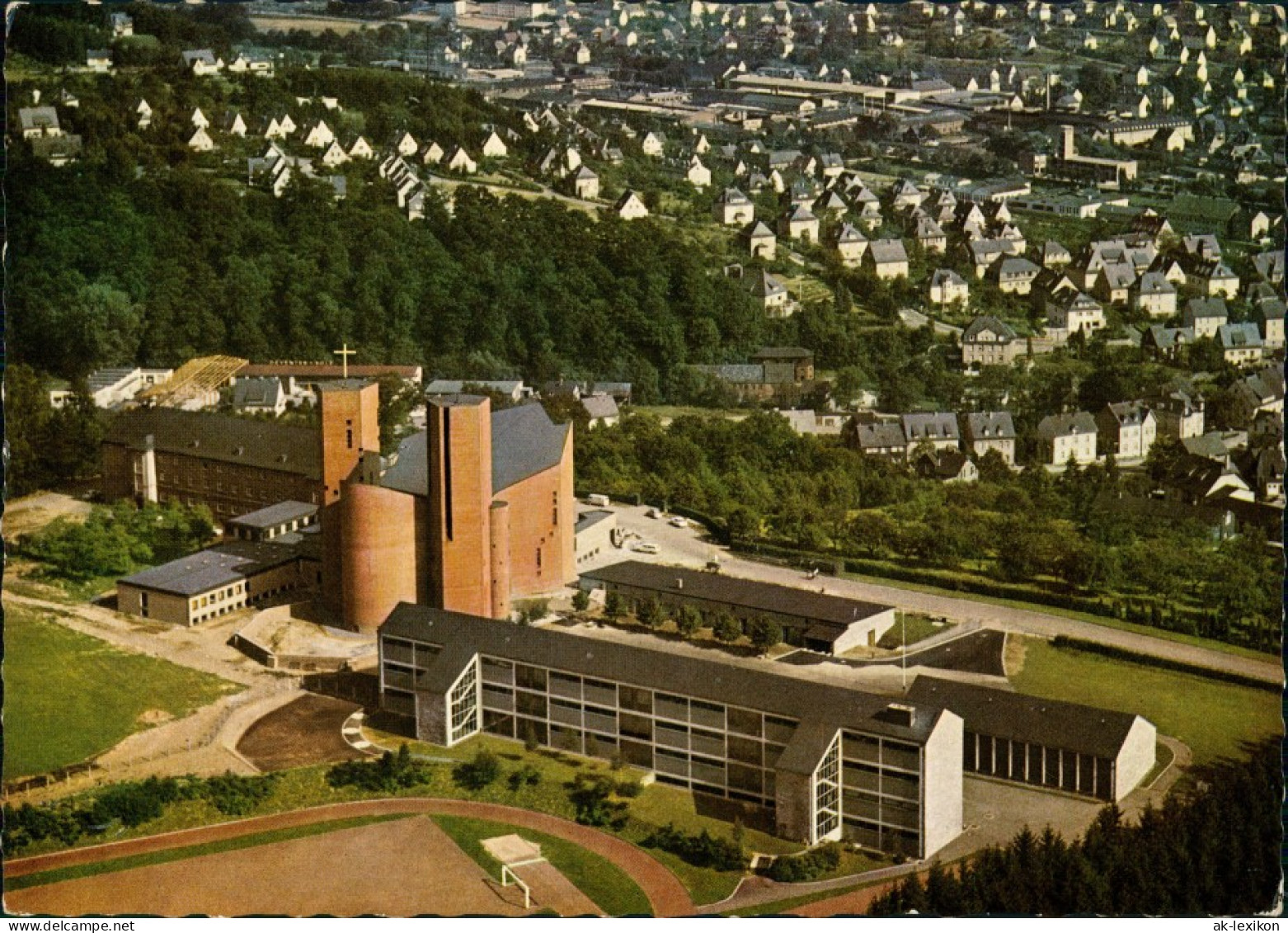 Meschede Benediktinerabtei Königsmünster Sauerland Luftaufnahme 1964 - Meschede