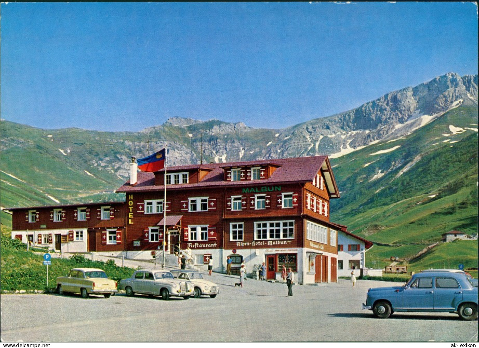Triesenberg Alpen-Hotel Malbun, Auto Autos Ua. Mercedes Benz 1965 - Liechtenstein