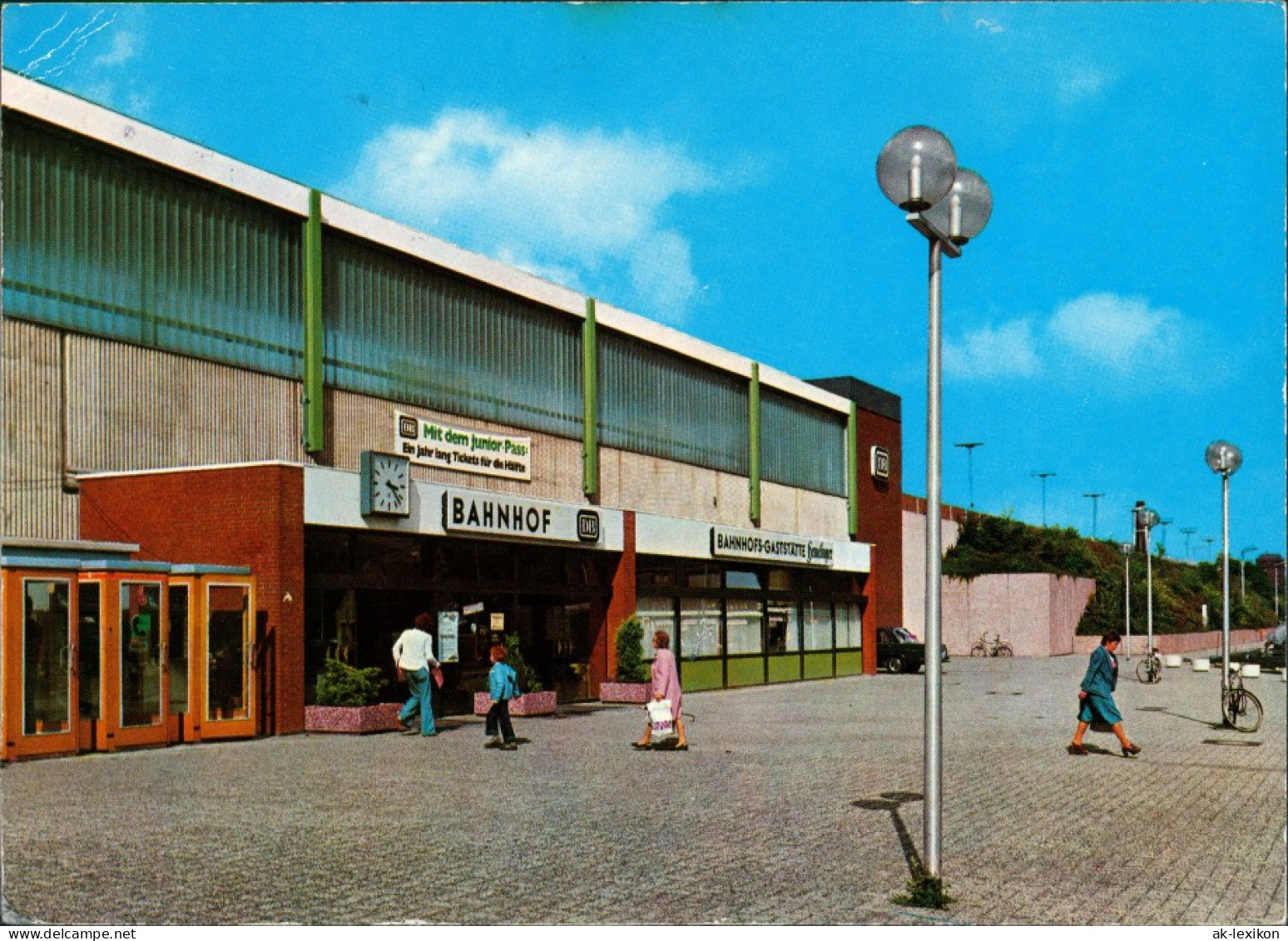 Ansichtskarte Delmenhorst Demost Bahnhof - Telefonzellen 1973 - Delmenhorst