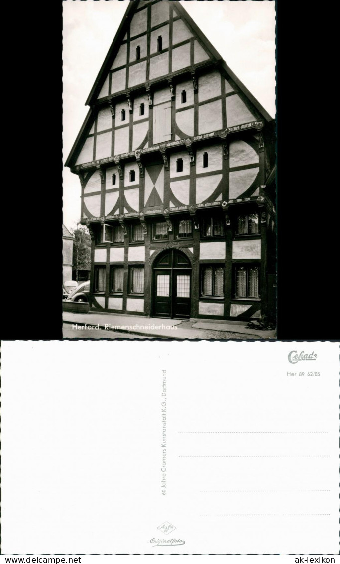 Ansichtskarte Herford Riemenschneiderhaus 1962 - Herford