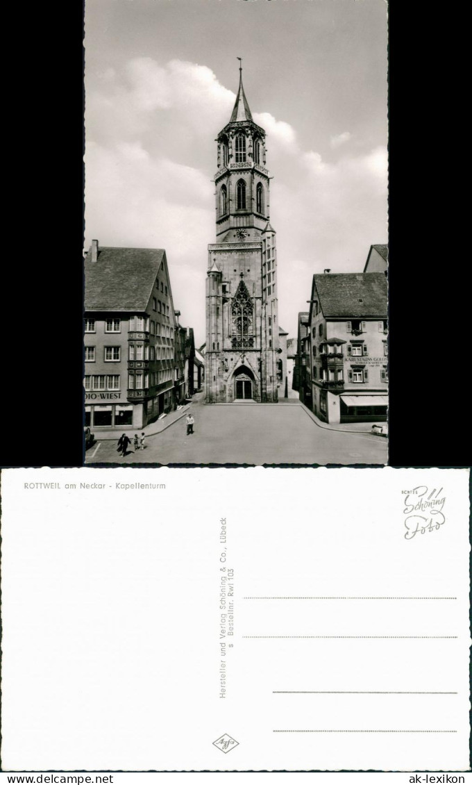 Ansichtskarte Rottweil (Neckar) Geschäfte Am Kapellenturm 1963 - Rottweil