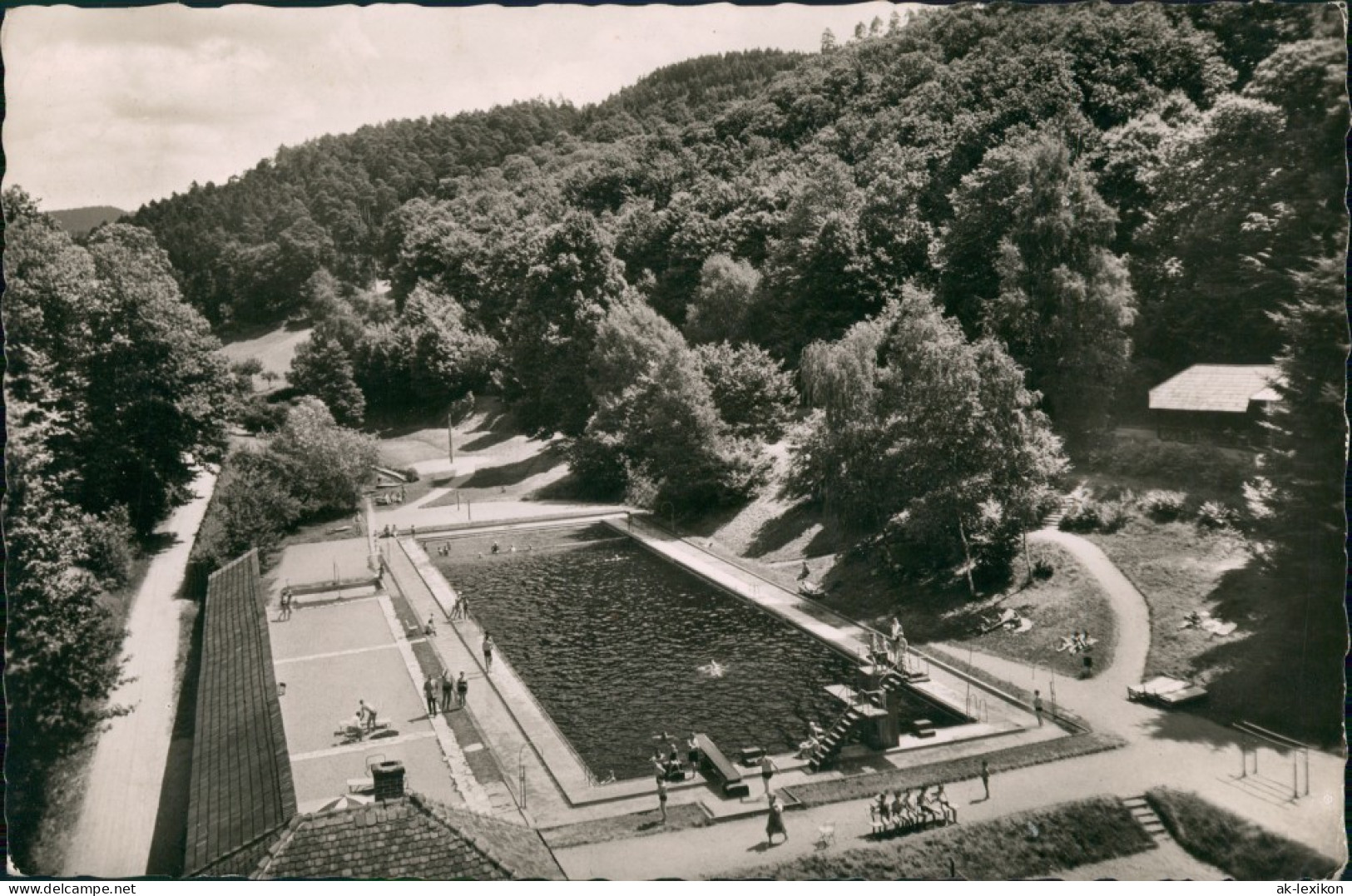 Ansichtskarte Gernsbach Murgtal Städt. Luft- Und Schwimmbad Freibad 1955 - Gernsbach