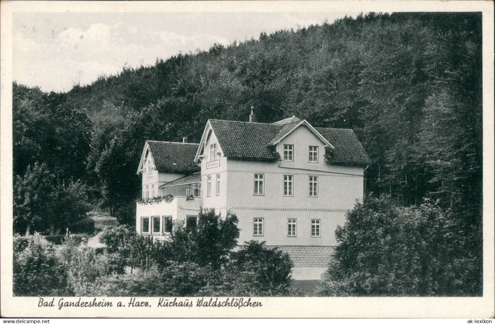 Ansichtskarte Bad Gandersheim Kurhaus Waldschlößchen 1954 - Bad Gandersheim