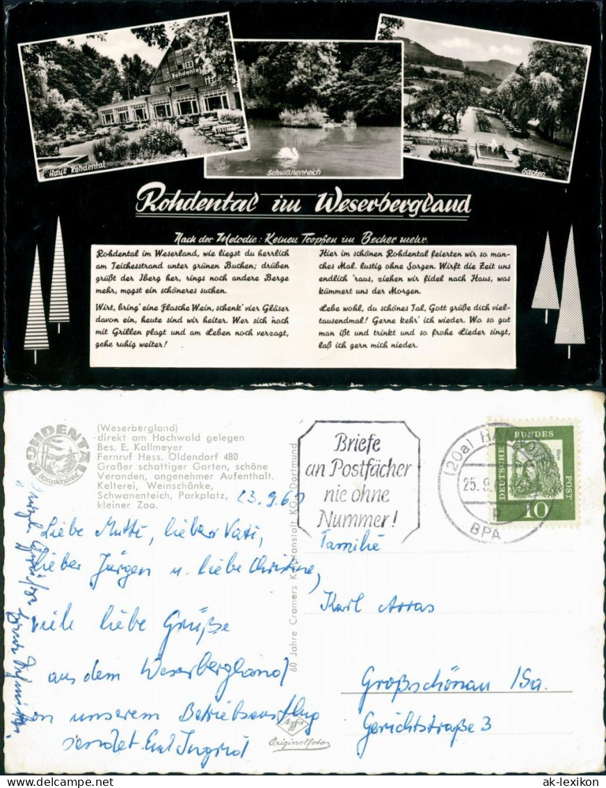Ansichtskarte Hessisch Oldendorf Rhodental Im Weserbergland 3 Bild 1964 - Hessisch-Oldendorf