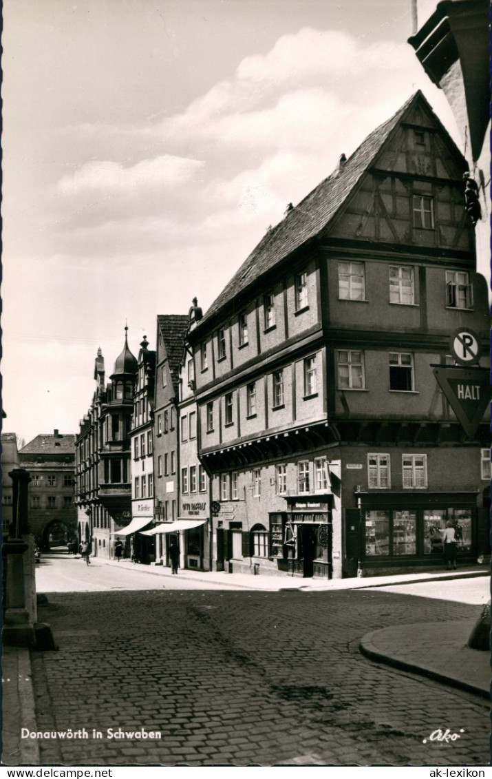 Donauwörth Rathaus Baudrexlhaus Hotel Krone U. Brückentor 1963 - Donauwoerth