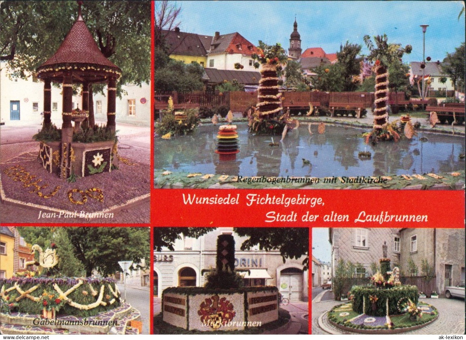 Wunsiedel (Fichtelgebirge) Stadtteilansichten Brunnenfest Div. Brunnen 1988 - Wunsiedel