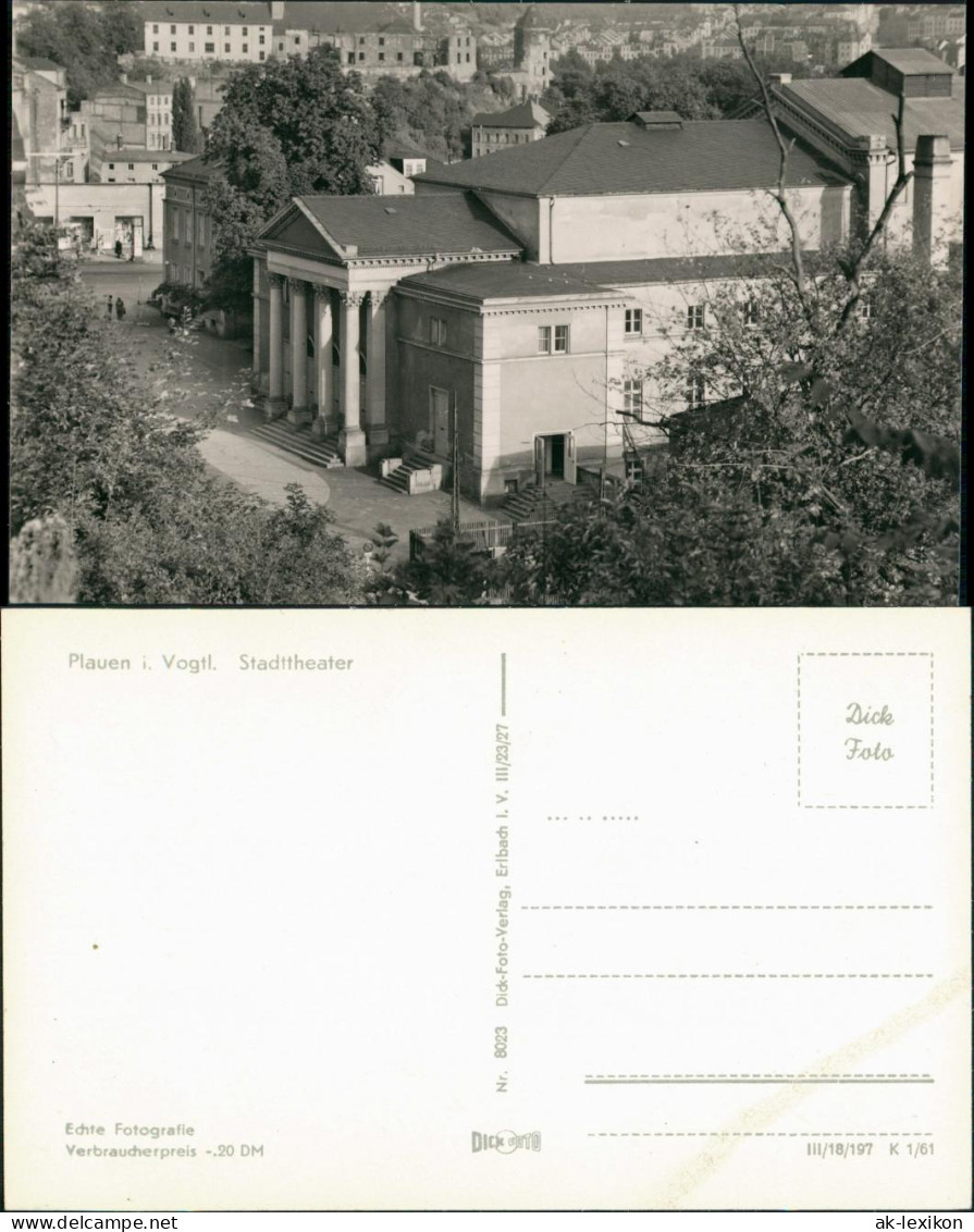 Ansichtskarte Plauen (Vogtland) Straße - Stadttheater - Stadt 1961 - Plauen