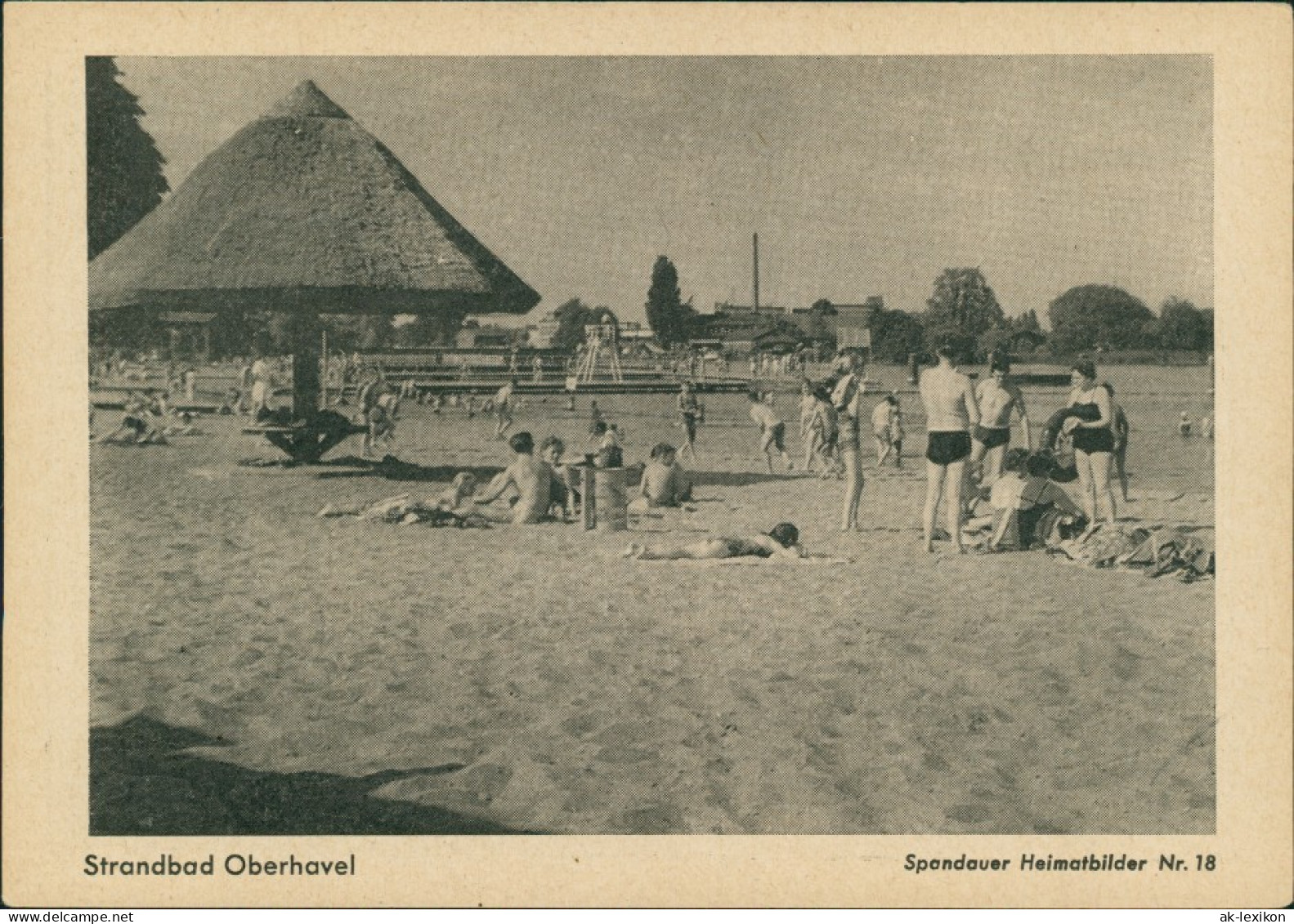 Spandau-Berlin Strandbad Oberhavel Spandauer Volksblatt Sammlerkarte 1959 - Spandau