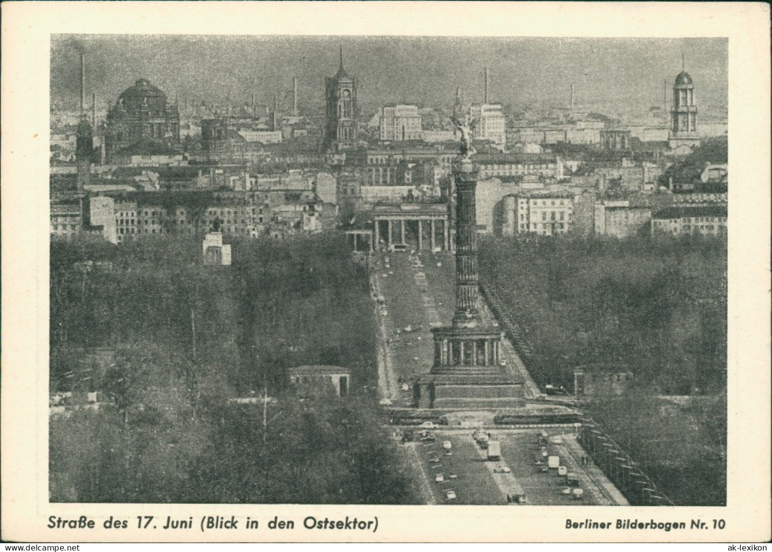 Spandau-Berlin Volksblatt Sammlerkarte Straße D. 17 Juni Blick Ostsektor 1962 - Spandau