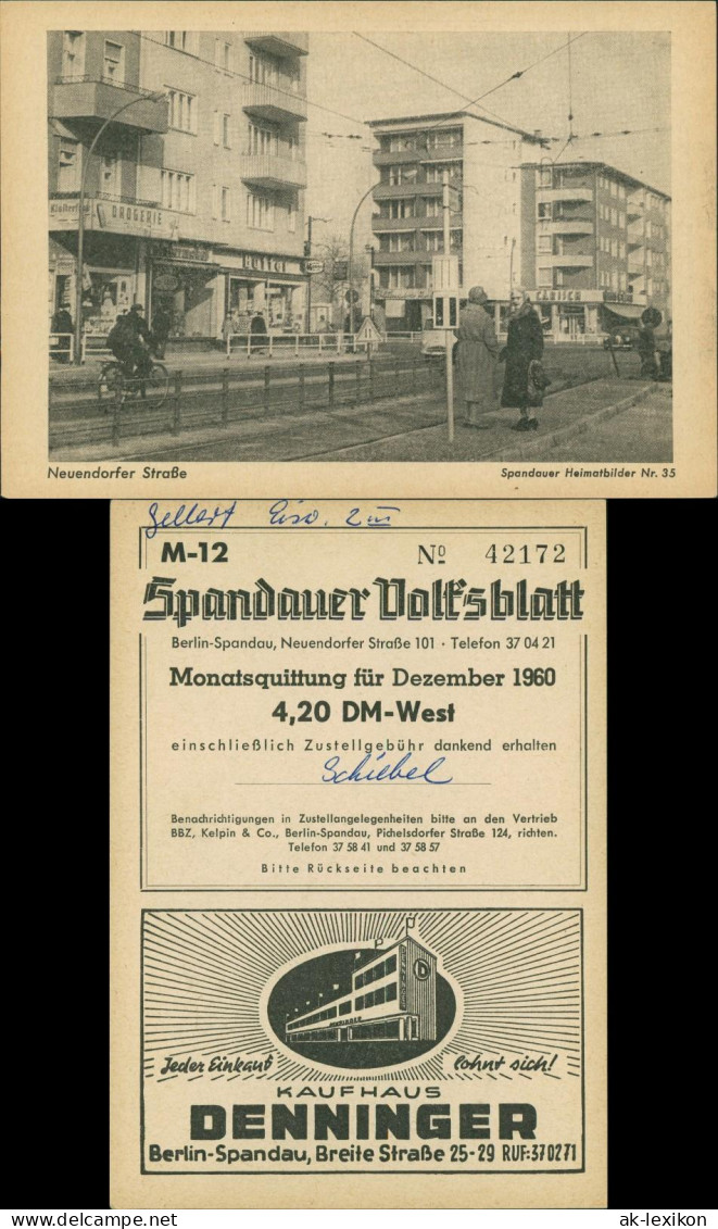 Spandau-Berlin Spandauer Volksblatt Geschäfte Neuendorfer Straße 1960 - Spandau