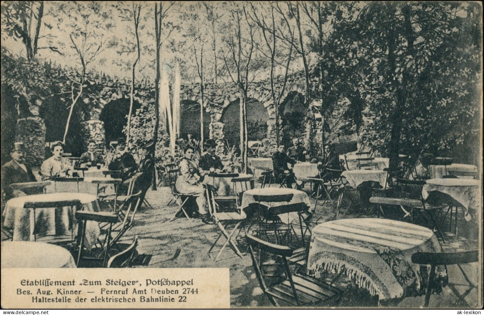 Ansichtskarte Potschappel-Freital Etablissement Zum Steiger 1913 - Freital