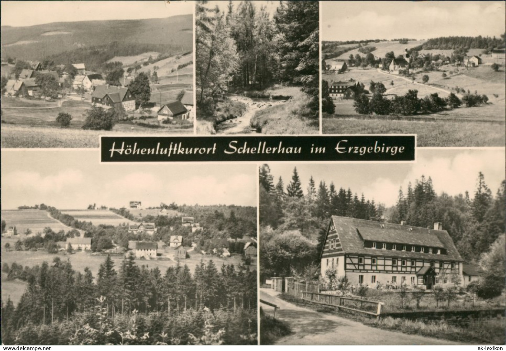 Schellerhau-Altenberg (Erzgebirge) DDR Mehrbild-AK Mit 5 Ortsmotiven 1975/1973 - Schellerhau