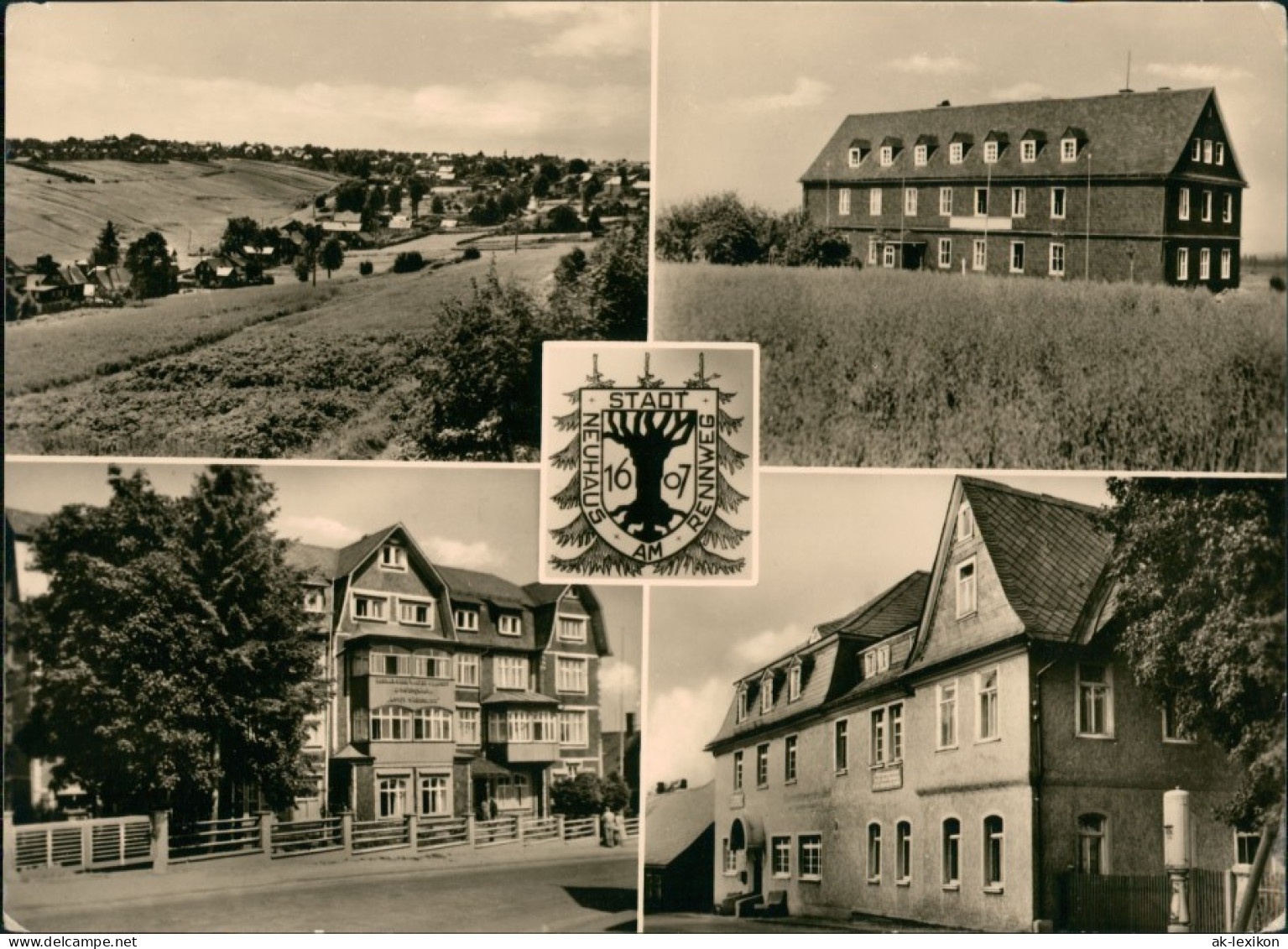 Neuhaus Am Rennweg DDR Mehrbild-AK Umland, Stadtteilansichten, Häuser 1957 - Neuhaus