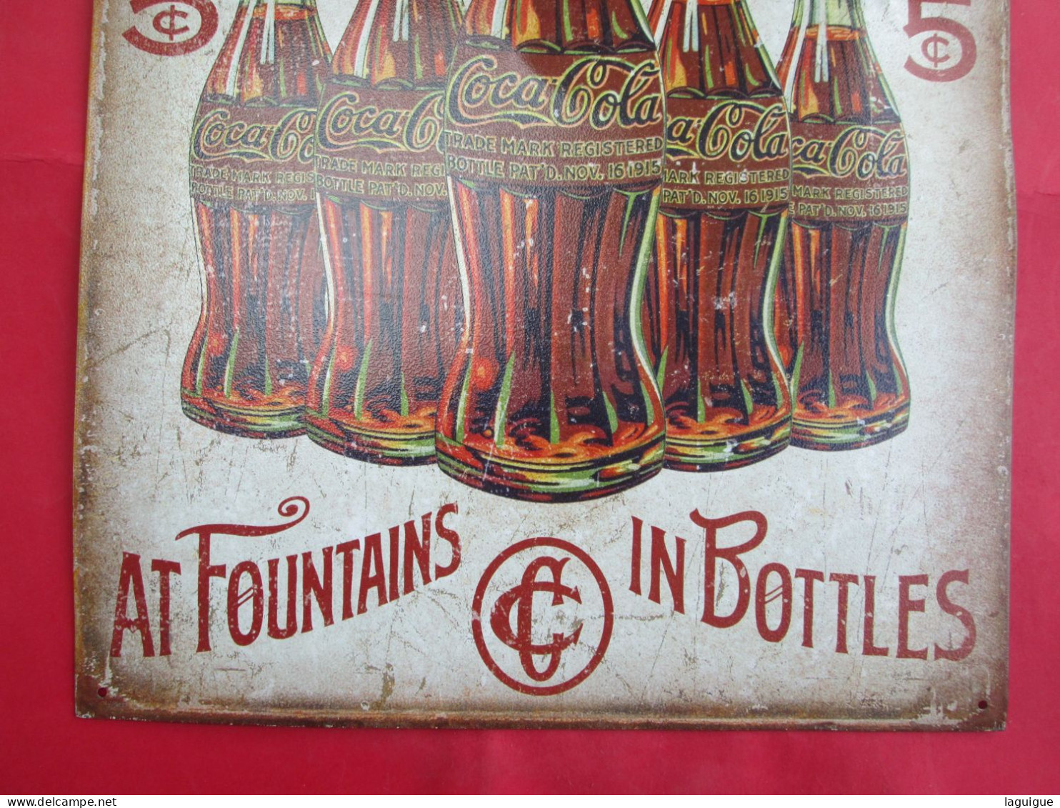 PLAQUE TÔLE METAL COCA COLA 40 X 30 Cm - Plaques En Tôle (après 1960)