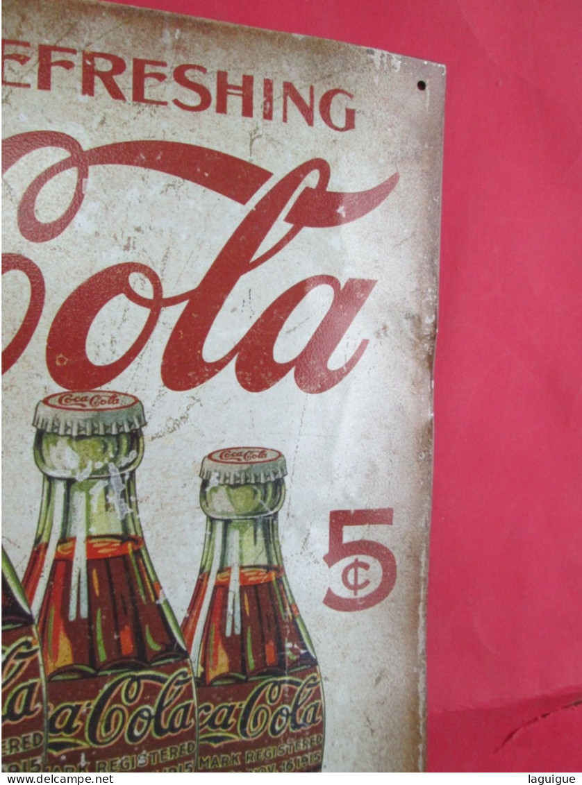 PLAQUE TÔLE METAL COCA COLA 40 X 30 Cm - Plaques En Tôle (après 1960)