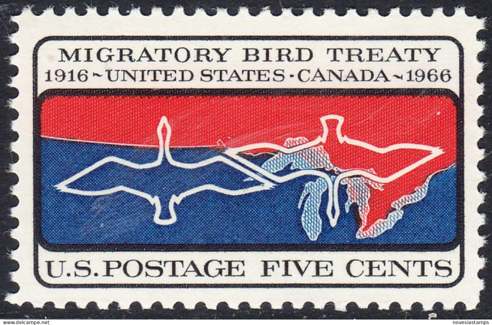 !a! USA Sc# 1306 MNH SINGLE (a3) - Migratory Bird Treaty - Nuovi