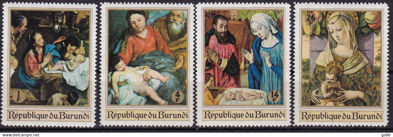 Burundi, 1967, 382/85, MNH **, Weihnachten: Szenen Aus Dem Neuen Testament - Ongebruikt