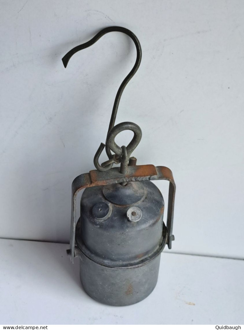 Ancienne Lampe De Mineur à Carbure - Antike Werkzeuge