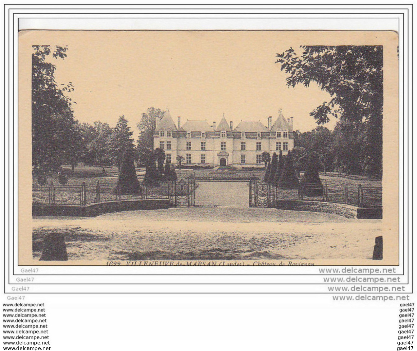 Cpa  Réf-JP-R324 (  Dép-40 )  Le Château De Ravignan  à  VILLENEUVE -de- MARSAN - Villeneuve De Marsan