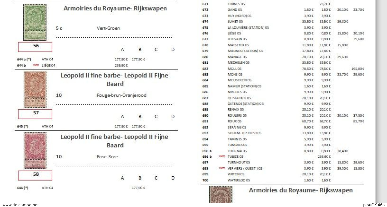 Belgique : New Catalogue 2024 ;  Préoblitérés Oblitérations Manuelles - Voorafgestempelde Zegels En Couleurs Avec Photos - Belgio