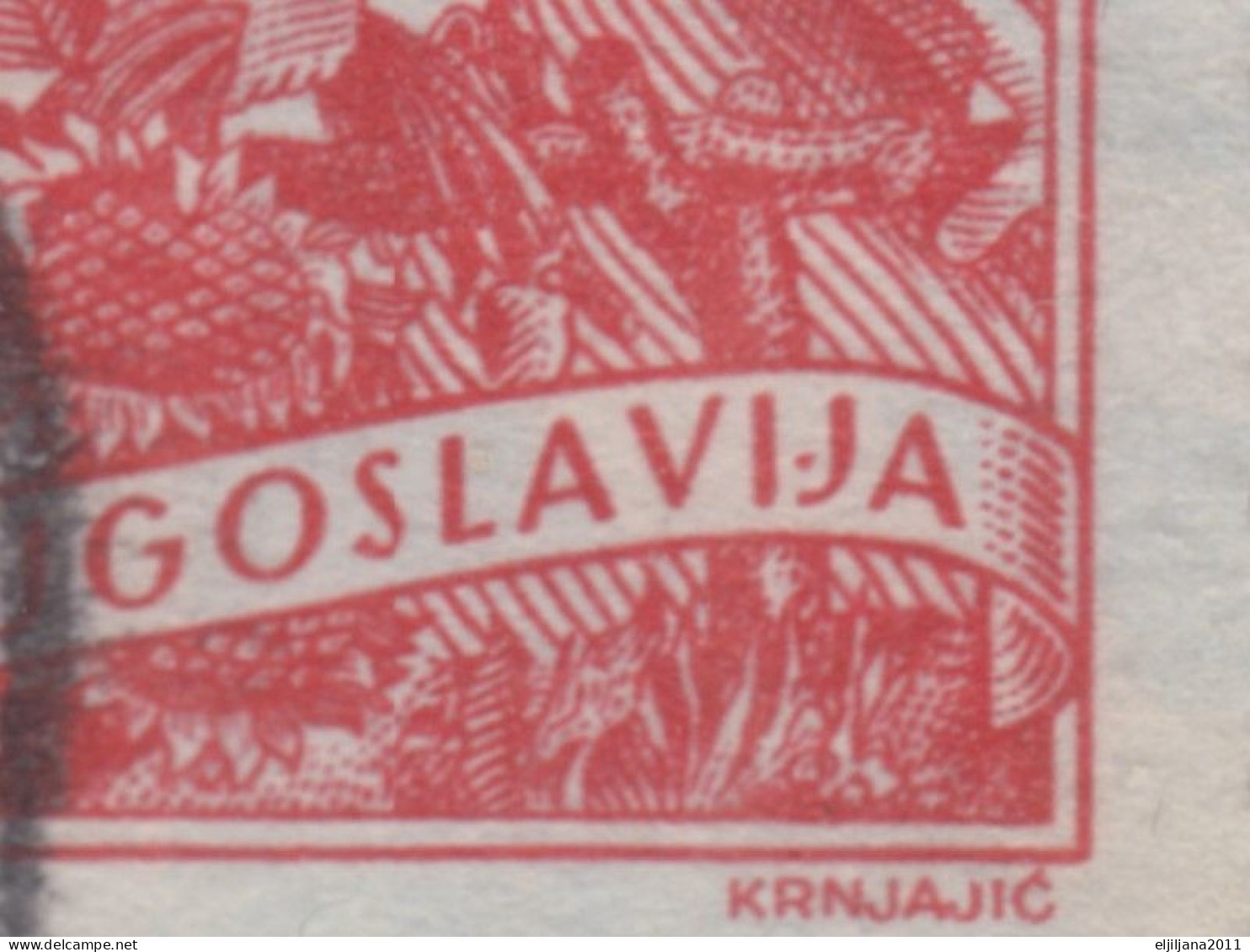 ⁕ Yugoslavia 1952 ⁕ Local economy Mi.723 ⁕ 51v used Type I. 15v & Type II, shades, some nice postmark & errors- see scan