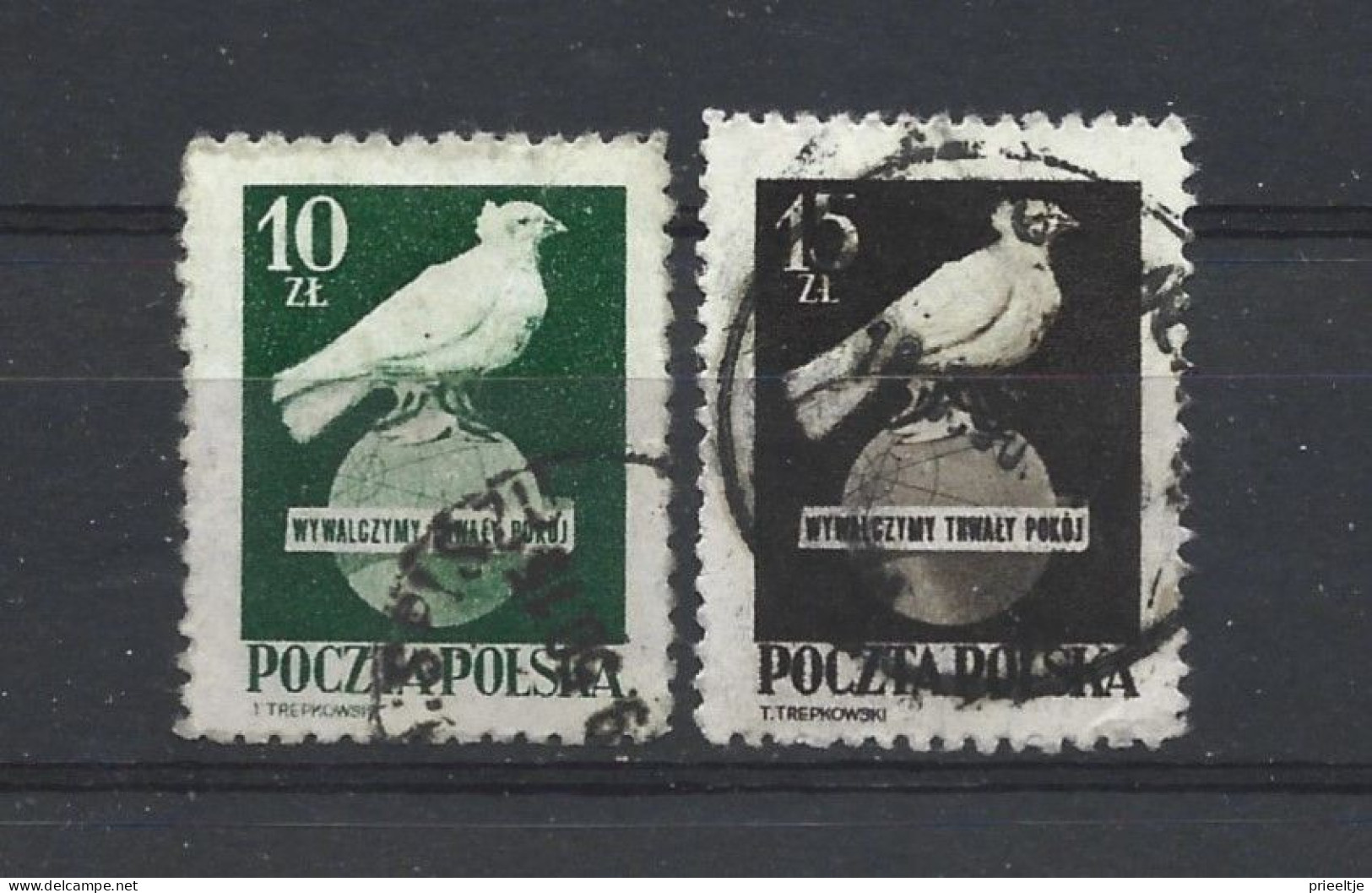 Poland 1950 Peace Propaganda Y.T. 570/571 (0) - Gebraucht