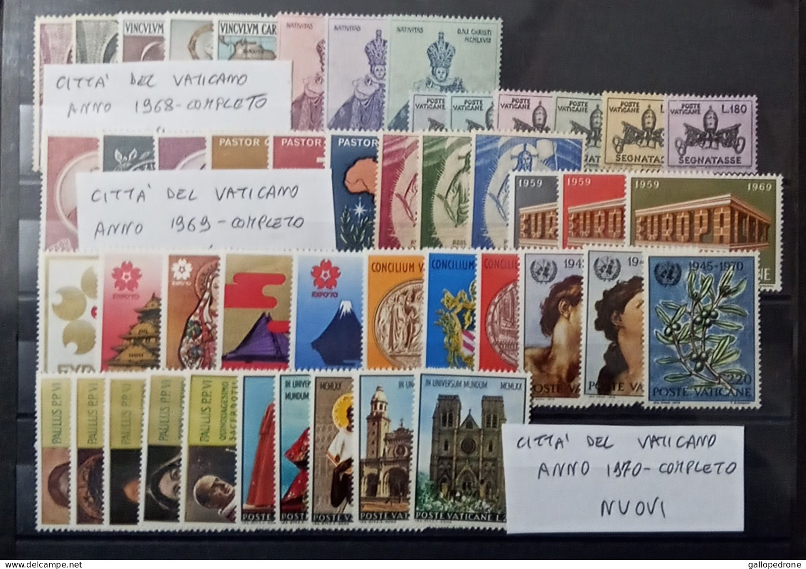 1968-1969-1970 Vaticano, Annate Complete-41 Valori Nuovi + 6 Segnatasse-MNH ** - Nuovi