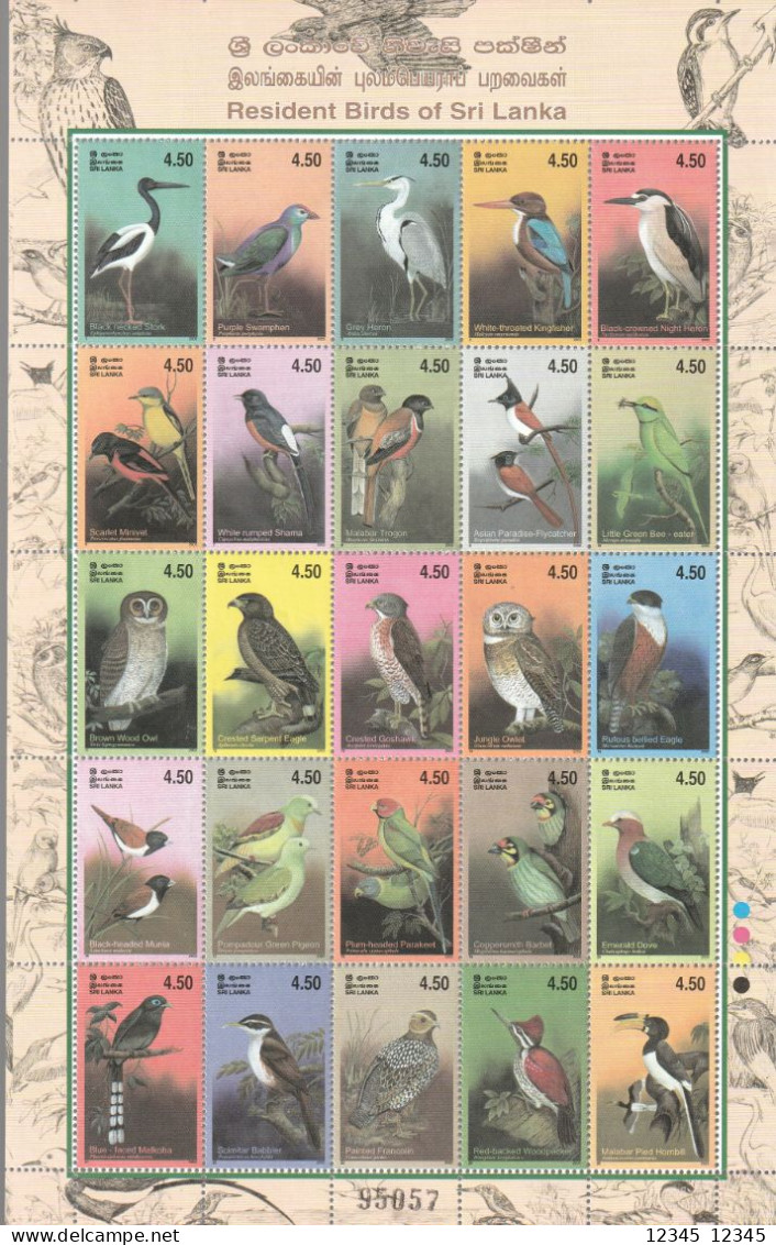 Sri Lanka 2003, Postfris MNH, Birds - Sri Lanka (Ceylon) (1948-...)