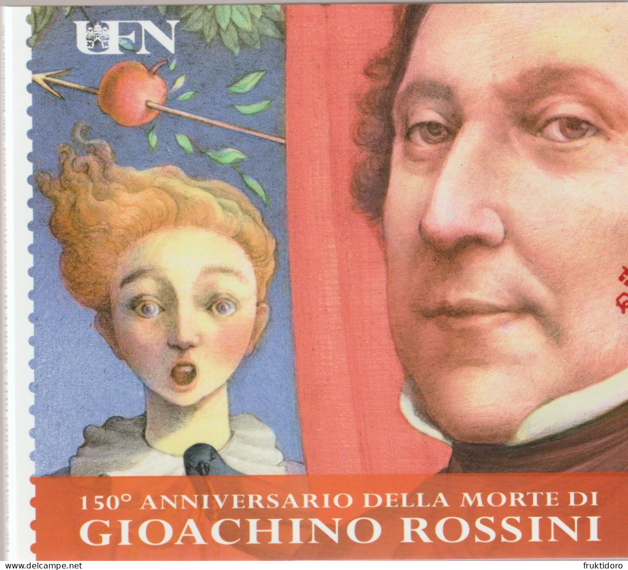 Vatican City Die Emissionis Nr 8 - Mi 1945 150th Death Anniversary Of Gioachino Rossini CD - Variedades & Curiosidades